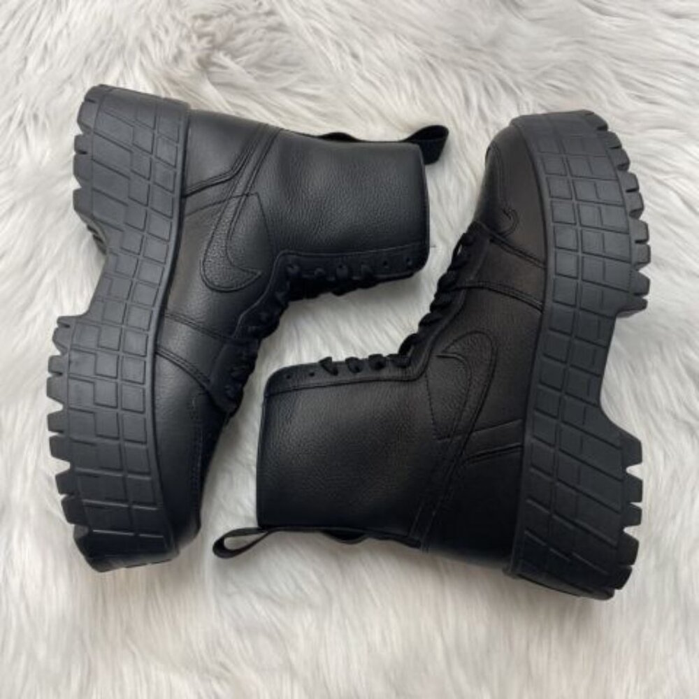 Nike Air Jordan 1 High Brooklyn Womens Casual Shoes Black FJ5737-001 NEW* Sz 8.5 - Picture 4 of 8